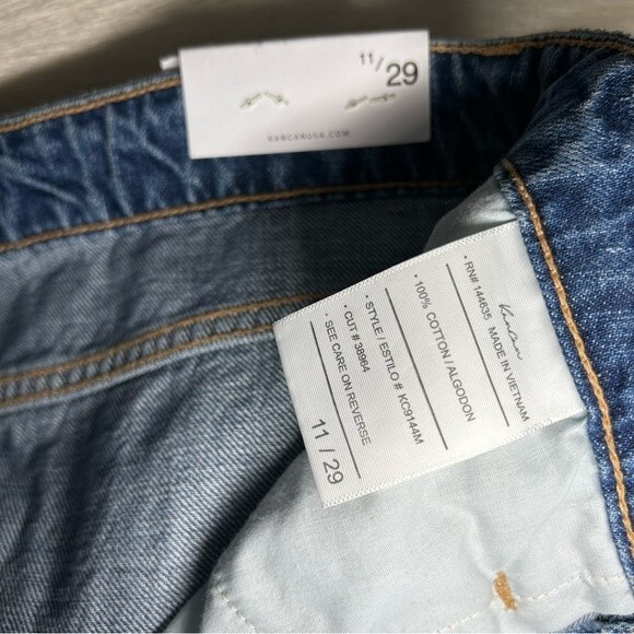 NEW Kancan Bobbie ultra high rise straight fit distressed denim jeans size 11/29 - Picture 9 of 10